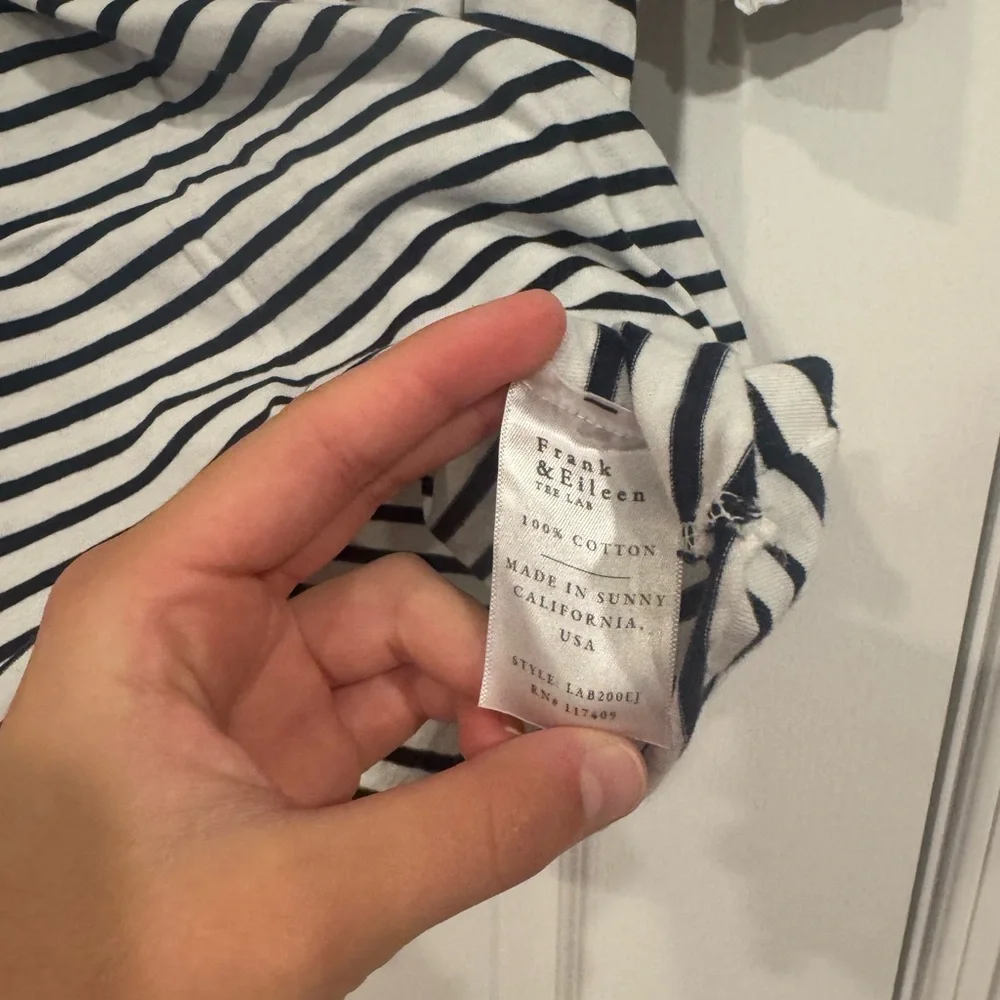 Frank & Eileen French Striped Top Black/White - Picture 7 of 7